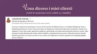 Roberta Russo: Testimonianze dei miei clienti