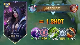 GRANGER JUNGLER NEW 1 SHOT BUILD & BEST EMBLEM 2025 ☠️ (You Must Try)
