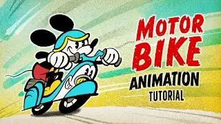 Procreate Animation｜Let's ride a motorcycle!!｜Tutorial for Beginners