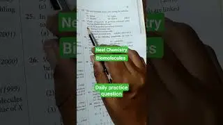 Neet Chemistry | Biomolecules | daily practice question #shorts #neetchemistry #neetaspirants