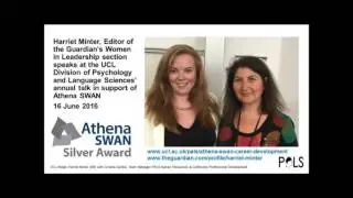 Harriet Minter speaks at the PALS annual talk for Athena SWAN on 16 June 2016