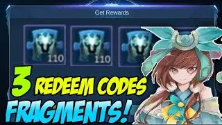3 REDEEM CODE TO GET MORE FRAGMENTS IN MOBILE LEGENDS | ML CODES | Skin Giveaway