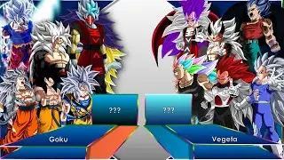 Goku (Canon & Non-Canon)Vs Vegeta (Canon & Non-Canon) Forms Power Level