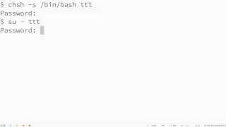 Changing the Shell with chsh
