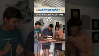 HOW NORMAL PEOPLE VS ARM WRESTLERS CUT THE CAKE #happybirthday #armwrestling