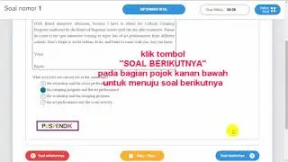 cara mengerjakan soal UNBK SMP MTS 2020