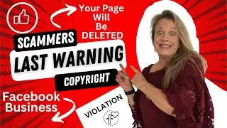 Messages of LAST WARNING Violation Copyright FACEBOOK Business Pages - SCAMMERS