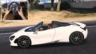 Mclaren 720S Spider - GTA V | Logitech G29 🔥 When GTA VI ? Who waiting? REVIEW