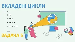 #Python Трикутник із символів (вкладені цикли FOR)