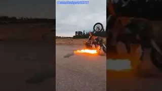 Motorcycle Wreck Catching Fire 
