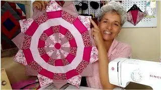 COMO FAZER CENTRO DE MESA DRESDEN COM RETALHOS E SEM RÉGUAS - #AULA1