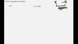 Find the opposite of numbers