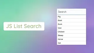 JavaScript List Search - TheMindSpeaks