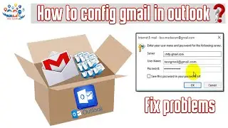 How to configure gmail in outlook 2016 step by step | Outlook 2016 tutorial | Configure gmail