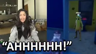 Valkyrae gets scared by a kids game