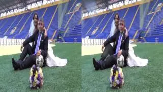 Классная свадебная прогулка на стадионе Металлист 3Д