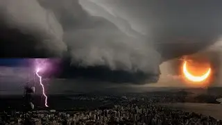 Scary Sunrise this Morning in New York! And Terrible Lightning Strikes in Saudi Arabia, Asir