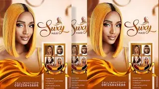 How to Create a BEAUTY SALON FLYER Design in Pixellab - Hair STYLIST Flyer Design |Pixellab Tutorial