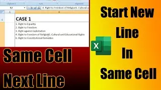 How to move text to the next line in the same cell | How to go to next line in text in Word or Excel