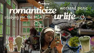 ♡ STUDY VLOG ˚🖊️📎 REALISTIC days romanticizing life and MCAT studies | cafes, picnics, etc