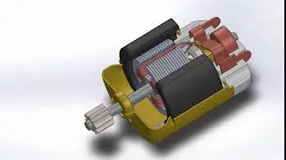 DC Motor animation | SOLIDWORKS |