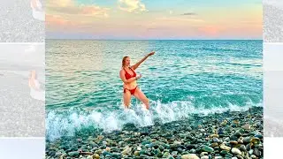 ИМЕРЕТИНКА АДЛЕР СОЧИ СОВХОЗ РОССИЯ. Атмосфера на пляже, Чистое море. Сколько людей? 22.06.23