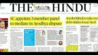 The Hindu Newspaper II 9th March 2k19