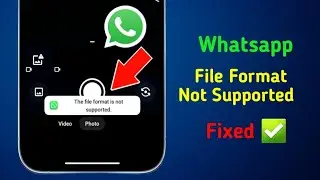 How To Solve File Format Not Supported In Whatsapp