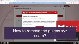 Gulens.xyz online scam - how to remove it?