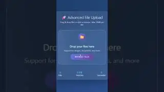 Advanced File Upload UI with Drag & Drop, Progress Bar & Preview | HTML CSS JavaScript 