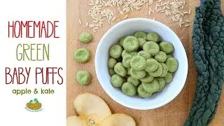 Baby Puffs with kale and apple - baby food recipe +6M