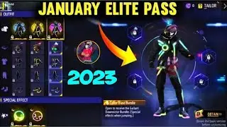 JANUARY ELITE PASS FREE FIRE 2023 || SEASON 56 ELITE PASS || NEW ELITE PASS || EMOJI BOMBERMAN.