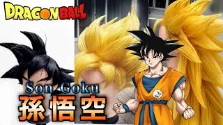 How to make Son Goku's hair /from normal to Super Saiyan 1, 2, and 3