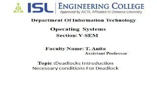 IT Lecture 27 Methods for Handling Deadlock and Deadlock Prevention