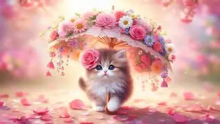 Tiny Animal Fashion Show | Adorable Walk with a Flower Umbrella! #adorablepets #cuteanimals #animals
