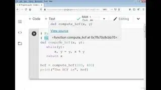 Hcf of two numbers by division method using euclidian algrithm