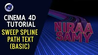 Sweep Spline Path Text (Basic ) - Cinema 4D Tutorial
