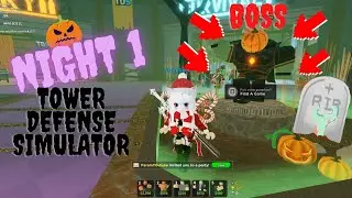 🌙 NIGHT 1 Tower Defense Simulator!Тактика по прохождению Босса!