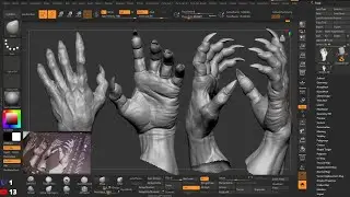 Marvel`s Venom character Sculpting in Zbrush II PART-6 Hand Secondary shape