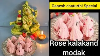 Ganesh Chaturthi Special Rose Kalakand Modak Recipe | Easy & Delicious Festival Sweet
