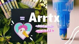 🌺 TRYING ACRYLIC MARKERS FOR THE FIRST TIME 🐤 ft. ARRTX acrylic markers