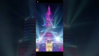 Burj Khalifa like Pandal decoration and laser light show at Durga Puja 2021