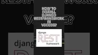 How to install Django Restframework in Vscode? #shorts #djangorestframework #djangoproject #vscode