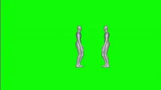 3D character walk on green screen