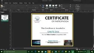 Designing A Simple Certificate Using Ms Publisher