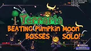 BEATING bosses SOLO! Terraria Pumpkin Moon Guide: Arena, Drops, How to Summon! (Event Tips 1.3 etc.)