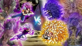 M.U.G.E.N - Gogeta And Vegito Ultra Ego Instinct Vs SSJ Infinity And SSJ 20.000 (CPU)