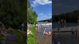 Москва, пляж в Серебряном бору
