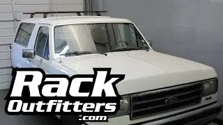 Thule Podium Square Bar Roof Rack for Fiberglass Truck Cap on Ford Bronco Top by Rack Attack