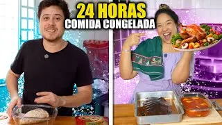 24 HOURS ONLY EATING FROZEN FOOD | Jeru and Cheru